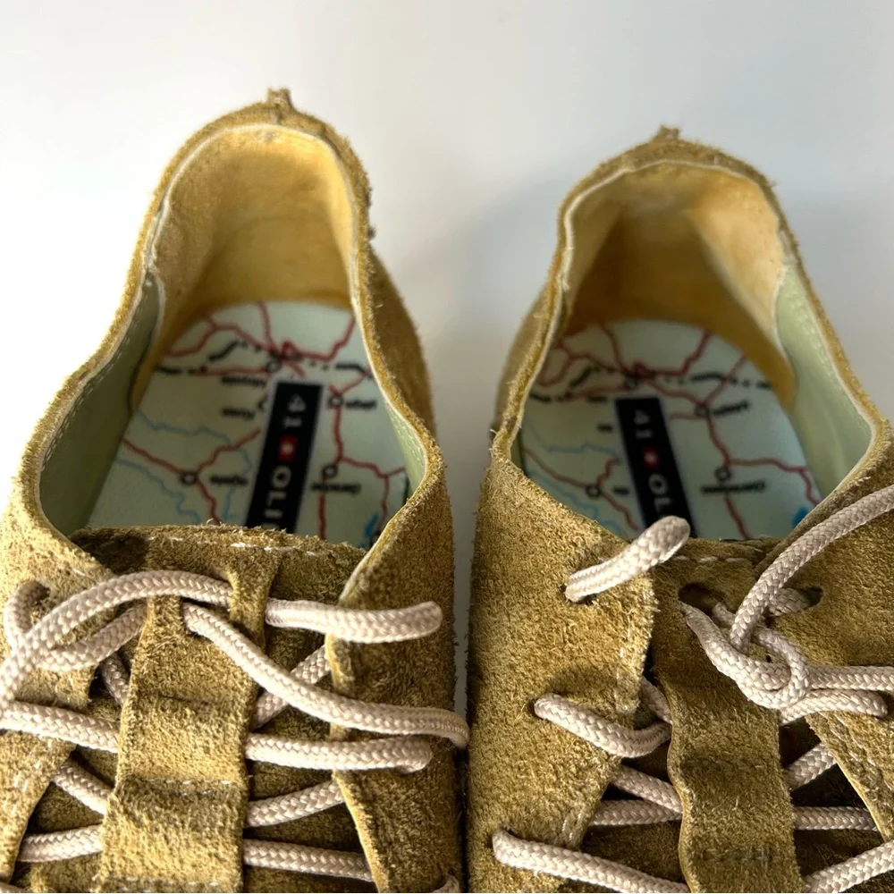 OLIBERTE Men’s Size EU 41 US 8 Anbesso Tan Leather Suede Oxfords Derby‎ Shoes.
